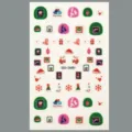 Autocollants d'ongles de Noël pour enfants mignon dessin animé flocon imperméable faux ongles - Style Cloche de Noël 3D (CD3-26081)
