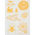 Halloween paillette tatouage temporaire autocollant chauve-souris araignée citrouille - Style Château Chauve-souris Paillettes Dorées (FDG-26006)