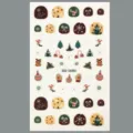 Autocollants d'ongles de Noël pour enfants mignon dessin animé renne flocon de neige fête - Style Gant Renne Dessin Animé Étanche (CD3-26083)