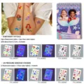 Autocollants de tatouages temporaires imperméables pour enfants et carnet sirène lumineuse. - Sirène / TTS-26D001-TTS-26D008