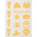 Halloween autocollant de tatouage temporaire paillettes or crâne citrouille chauve-souris - Style Citrouille Sorcière Paillettes Dorées (FDG-26009)