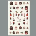 Noël enfants autocollants d'ongles mignons dessins animés imperméables autocollants d'ongles - Style Père Noël Relief 3D (CD3-26084)