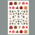 Autocollants d'ongles de Noël pour enfants étanches mignons flocon de neige fête faux ongles autocollant - Style Père Noël Bonhomme de Neige 3D (CD3-26087)