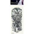 Autocollant de tatouage temporaire étanche avec motif de hibou, art corporel de bras noir réaliste. - Motif Hibou Attrape-Rêve (K4-26012)