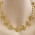 18K Gold Plated Zircon Witch Knot Necklace Vintage Pig Nose Link Chain Fashion Jewelry - Witch Knot Necklace (4) / 18K Gold