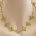 Gold plated zircon witch knot necklace vintage style chic jewelry for women wholesale - Witch Knot Necklace (7) / 18K Gold