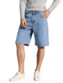 Heren lichtblauwe denim korte broek losse casual recht model zomerstijl comfortabele mode - 33 / Bottoms / Lichtblauw