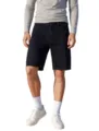 Heren casual effen straight-leg denim shorts, perfect voor dagelijkse zomerkleding. - 33 / Bottoms / Zwart