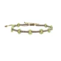 Braccialetto dell'amicizia con margherita in perline tessute a mano boho per donna retro - Margherita Verde Chiaro (BLS260017G)