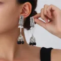 Silver Tone Black Tassel (S5115-6)