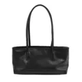Borsa a spalla nera minimalista da donna, elegante borsa tote per il lavoro quotidiano. - Nero