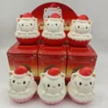 Kerstroom katje langzaam stijgend squishy speelgoed blinddoos display set schattig leuk. - Romige Kat