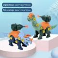 Παιχνίδι Συναρμολόγησης Δεινόσαυρος Βίδα DIY Εκπαιδευτικό Brachiosaurus Triceratops - Τρικεράτωψ + Μακρυλαίμης Δεινόσαυρος