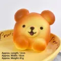 Jouet squishy pain d'ours mignon rebond lent PU décomposition animal ornement variante - Grosse tête d'ours