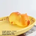 Joli jouet anti-stress capybara squishy lente remontée PU animal plateau jaune - Panda allongé