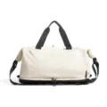 Borsa da palestra sportiva beige nera grande capacità scomparto bagnato viaggio mano. - Versione Pulita / bianco e nero