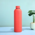 Red 304 stainless steel double wall insulated water bottle portable sports thermos flask - Red