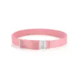 Pink adjustable elastic garter belt for women, high stretch waist strap with silver metal buckle. - 65cm / Pink