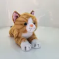 Lindo peluche de gato atigrado naranja, suave muñeco de gatito para niños y regalos. - 28cm / Rayas Naranjas