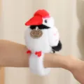 Plush bird slap bracelet cute cartoon animal wristband soft toy for kids and gifts - 12cm / Slap Bracelet Series - Red-crowned Crane