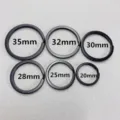 Schwarze Metall Schlüsselringe in verschiedenen Grössen, robuste Beschichtung für den Alltag. - 1.8*25mm Außendurchmesser / Schwarz