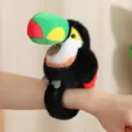 Plush toucan slap bracelet bird toy variant with colorful design for comfortable wrist wear. - 12cm / Slap Bracelet Series - Toucan