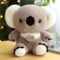 Simulation koala plush toy cute stuffed animal doll children soothing companion gift soft toy - Off-White / 22cm