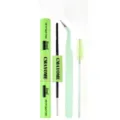 Dual-ended DIY false eyelash extension bond and seal glue kit with professional tools. - Dual Glue + Sharp Tweezer + Brush (With Logo) / Green