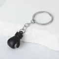 Porte-clés de gant de boxe de fitness créatif, anneau de sport en métal et cadeau de gym. - Noir Mat