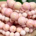 Perles en jaspe impérial rose naturel et perles rondes en pierre pour bijoux DIY. - 6mm (58-60 Perles) / Pierre Impériale Turquoise Rose
