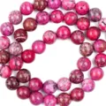 Perles rondes en jaspe imperial naturel pour fabrication de bijoux DIY, bracelet et collier. - 6mm (58-60 Perles) / Pierre Impériale Turquoise Rouge Rose