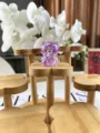Purple sparkly transparent bear toy, cute jelly bear stress relief figure for desktop decor. - Heart Style / Purple