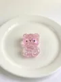 Transparent glitter pink bear squishy toy cute jelly stress relief toy for kids and adults - Five-pointed Star Style / Pink