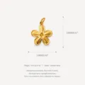 Pendentif fleur en acier inoxydable doré pour accessoires de bijoux DIY - 13x11mm - Pendentif Trèfle à la Chance
