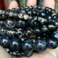 Perles rondes en pierre de jaspe impérial naturel en vrac pour bijoux DIY faits à la main - 4mm (88-90 Perles) / Pierre Impériale Noire