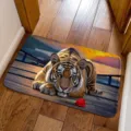 3D Tiger Print Diatom Mud Doormat, Non-Slip Absorbent Bathroom Floor Mat Variant Style - Sunset Tiger Peeking Style