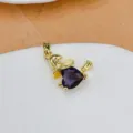 Goldener Hexenhut Violettes Herz (Stil 4)