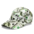 Gorra de béisbol con estampado de dólar, sombrero de sol unisex streetwear para verano. - Talla única / Estilo A (Estampado Dólar)