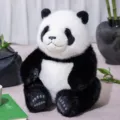 Realistic panda plush toy, cute chubby stuffed animal doll for kids, soft companion huggable gift. - Panda / 15cm