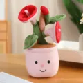 Carino peluche vaso fiore tromba morbido imbottito pianta bambola arredamento regalo ragazza - Ipomea (Ciondolo) / 12cm / Rosso Brillante