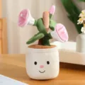 Giocattolo di peluche fiore tromba in vaso simulato creativo bambola morbida decorazione - Ipomea (Ciondolo) / 12cm / Rosa