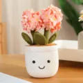 Simatico giocattolo di pianta in vaso di peluche fiore di simulazione bambola morbida - Pompom (Ciondolo) / 12cm / Rosa