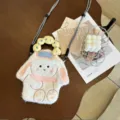 Joli sac téléphone en peluche dessin animé mini bandoulière quotidien, doux et portable. - Lapin Bélier