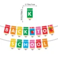 Back to school party decorative banner pennant pencil design colorful school classroom decor - Pencil Apple Alphabet Banner