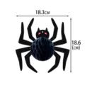 Halloween zwarte spin honingraat bal detail opname met 18,3x18,6 cm grootte voor feest - Spin Stijl