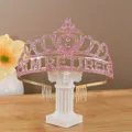 Rosa Strass verziert verabschiedung tiara krone haarreif fur party feier und geschenk dekoration. - Krone / Gold Rosa