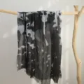Zwart witte tie dye katoenen sjaal detail, lichtgewicht artistieke omslagdoek. - 8# Zwartgrijs - Bubble Wrap Tie-Dye (Tie-Dye) / 180*90