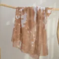 Brown and white tie-dye cotton scarf, trendy long shawl and head wrap for women daily wear. - 1# Camel - Bubble Wrap Tie-Dye (Tie-Dye) / 180*90