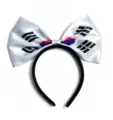 Südkorea Flagge Schleife Haarreif für Sportfans, stilvolles Satin Haarteil für Partys. - Koreanischer Stil
