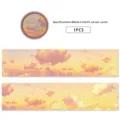 Sunset cloud washi tape detail, 60mmx2m decorative tape for journaling and scrapbooking crafts. - Orange Glow / 1 Volume/Pack
